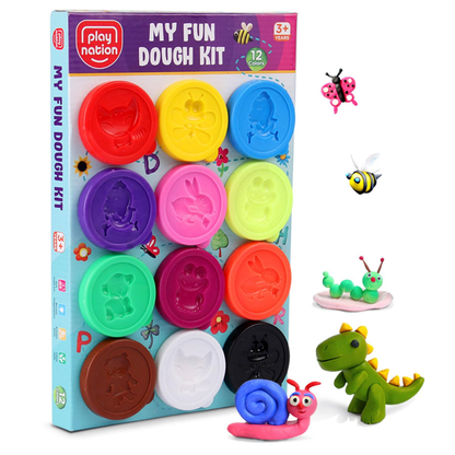 Play Nation Premium My Fun Dough Clay Set for Kids Vibrant Multi Color