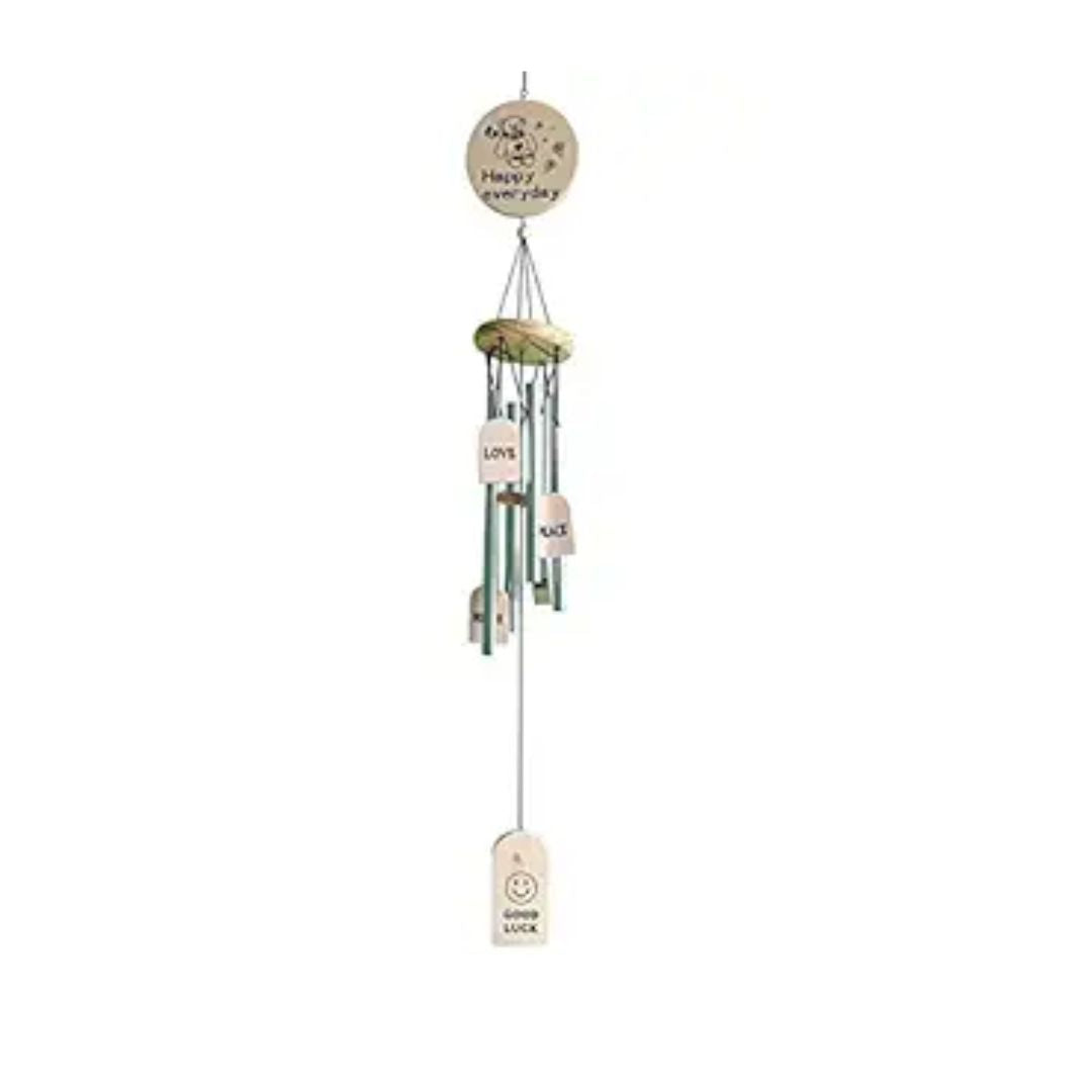 Relive Store Wind Chime 4 Silver Pipes Good Luck Hight 35 Inch.