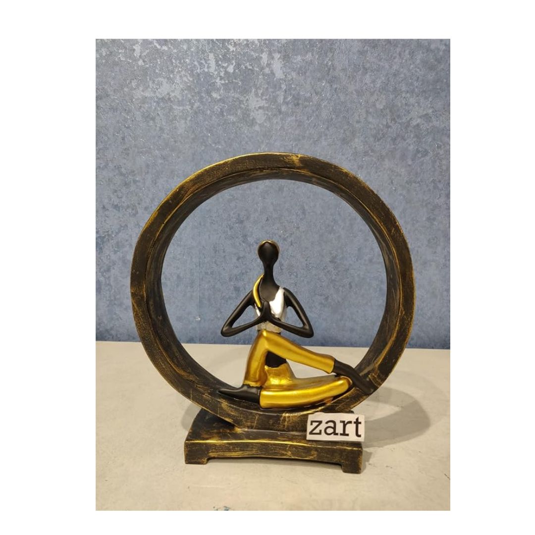 Zart Resin Lady Yoga Poses Showpiece for Home Decor Showpiece