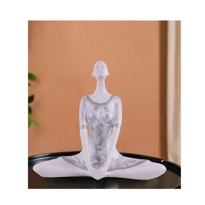 Zart Resin Lady Yoga Poses Showpiece for Home Decor Showpiece