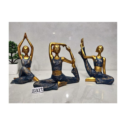 Zart Resin Lady Yoga Poses Showpiece for Home Decor Showpiece