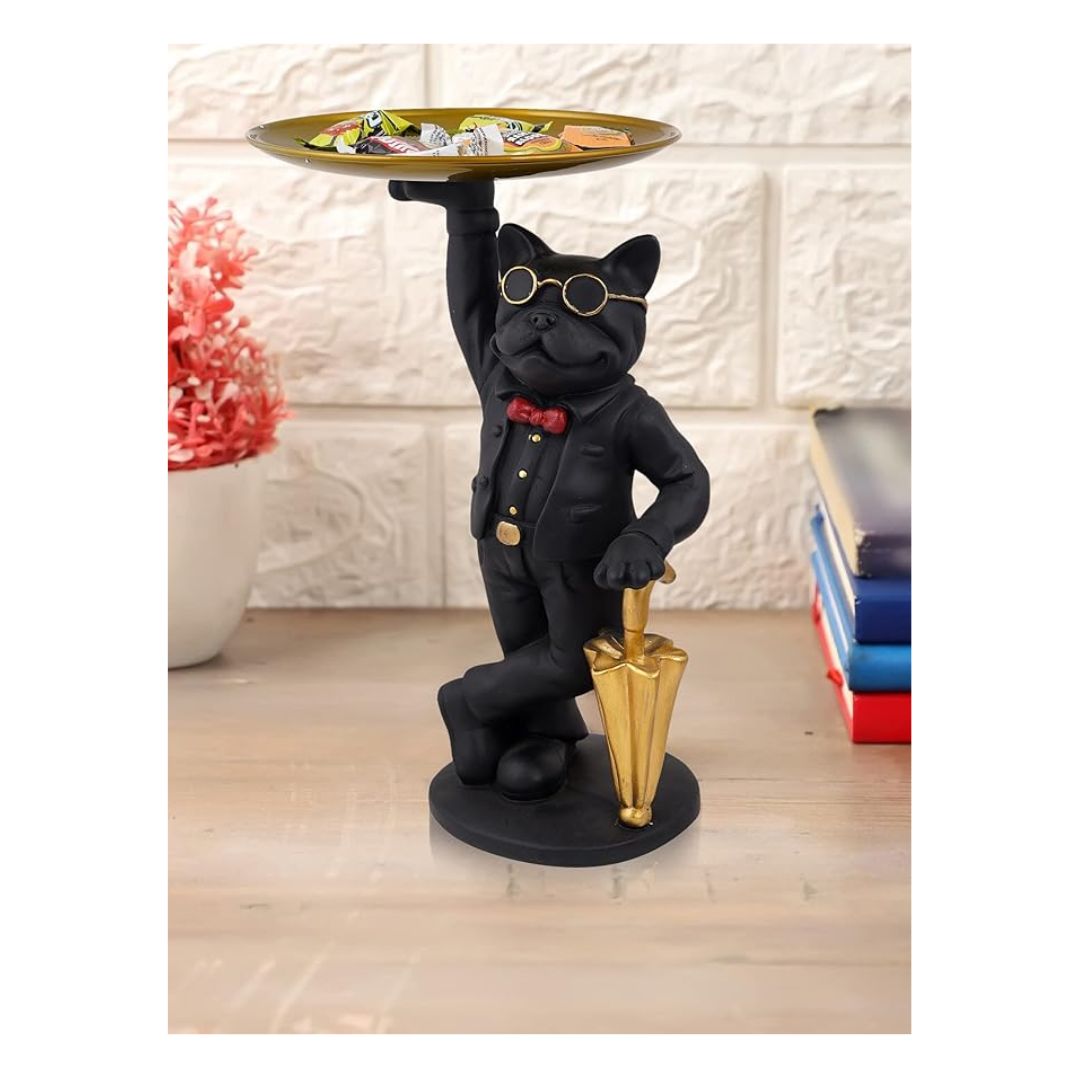 Zart Dog Showpiece for Home Decor Showpiece Dog Black Umb