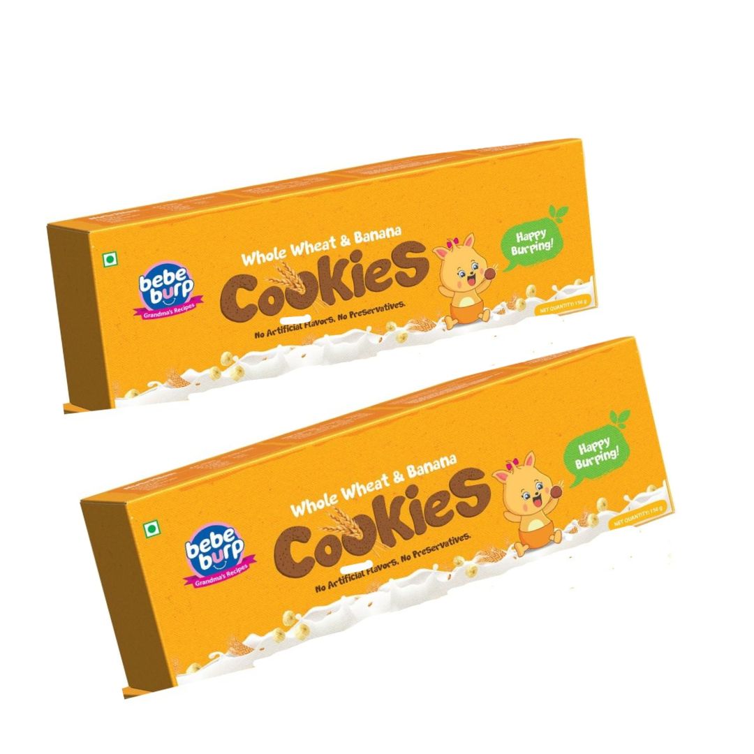 Bebe Burp Whole Wheat Cookies - 150 gms Each(Pack of 2)