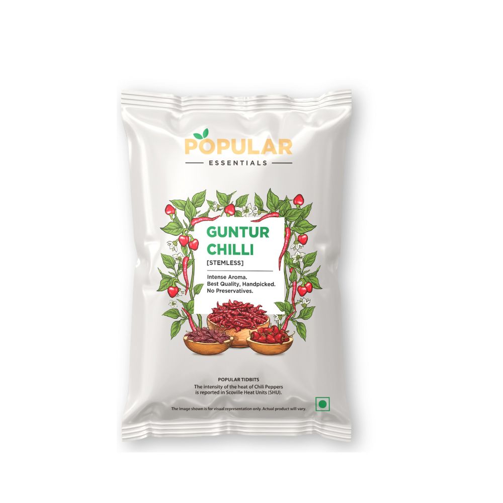 Popular Foods Essentials Guntur Chilli - Steamless
