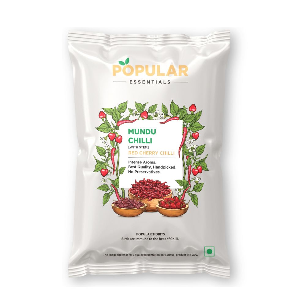 Popular Foods Essentials Gundu Chilli - Cherry Chilli - 100 gms (Pack of 3)