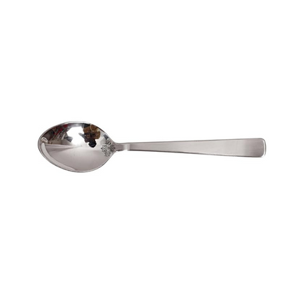 IndianArtVilla Matt Finsh Stainless Steel Dessert Spoon Cutlery Set, 6 Pieces