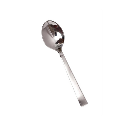 IndianArtVilla Matt Finsh Stainless Steel Cutlery Baby Spoon Set, 6 Pieces