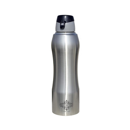 Indian Art Villa Stainless Steel Water Bottle New Sipper Cap Plain Matt - 1000 ml