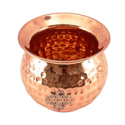 Indian Art Villa Copper Lota, Hammered Design - 150 gms