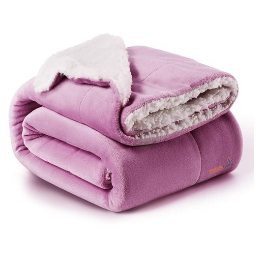 Bsb Home Polyester Double Reversible Ac Comforter Light Pink 1 Piece 200 tc