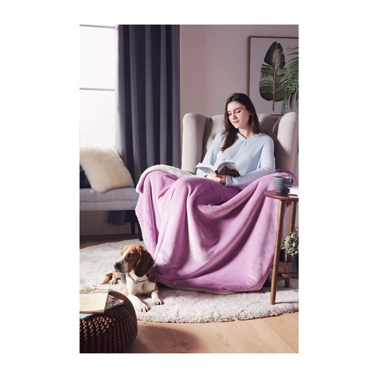 Bsb Home Polyester Double Reversible Ac Comforter Light Pink 1 Piece 200 tc