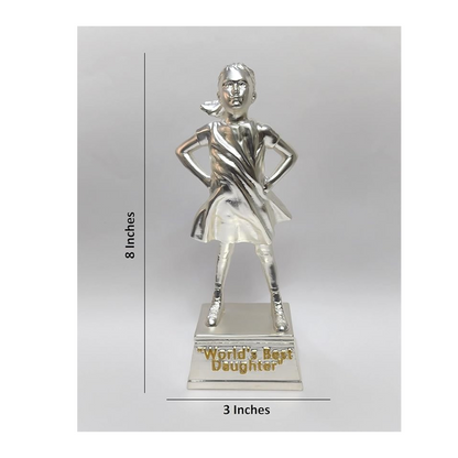 Gold Art India Silver Plated Figurine For Daughter World'S Best Daughter