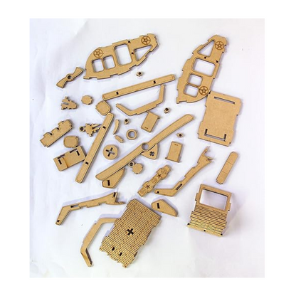 StonKraft Helicopter 3D Puzzle for 14 Years and Up Brown
