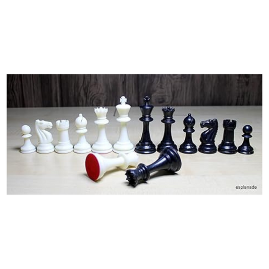 StonKraft Tournament Chess Pieces with Two Extra Queens Chessmen Staunton Coins