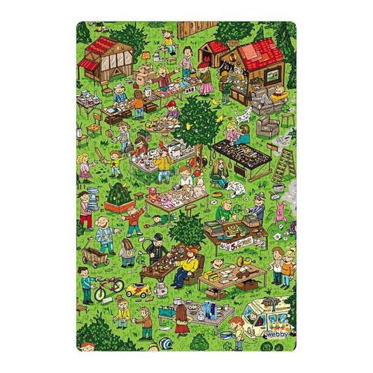 Webby Kids Flea Market Illustration Jigsaw Puzzle for 6 Years and Above 252 Pieces Multicolour