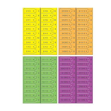Frank Fun Maths - 80 Self-Correcting Pieces- Early Learner Toys and Games - 10322
