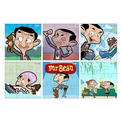TodFod Wooden Jigsaw Puzzles Toy for Kids & Children Mr Bean 54 Pieces 6 in 1 Jigsaw Puzzles