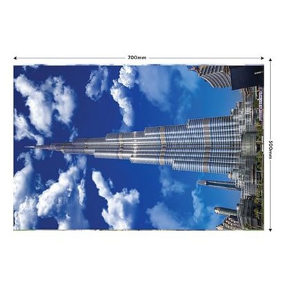 Popcorn Games & Puzzles with Architectural Marvels of Burj Khalifa 500 Piece Jigsaw Puzzle for 12+ Kids and Adults