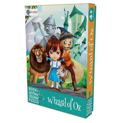 Popcorn Games & Puzzles Wizard of OZ  30 Piece Jigsaw Puzzle with Free Reading Book
