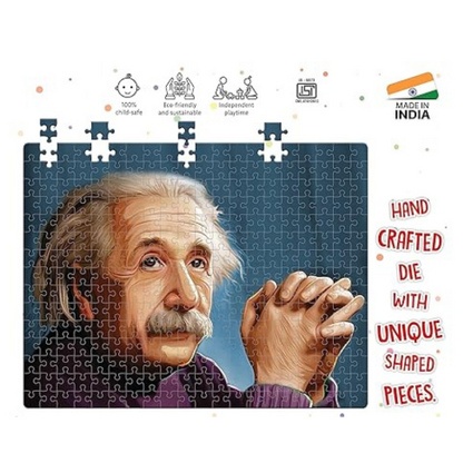 Popcorn Games & Puzzles 300 Piece Puzzle Albert Einstien Improves Your Child Memory Logical Thinking