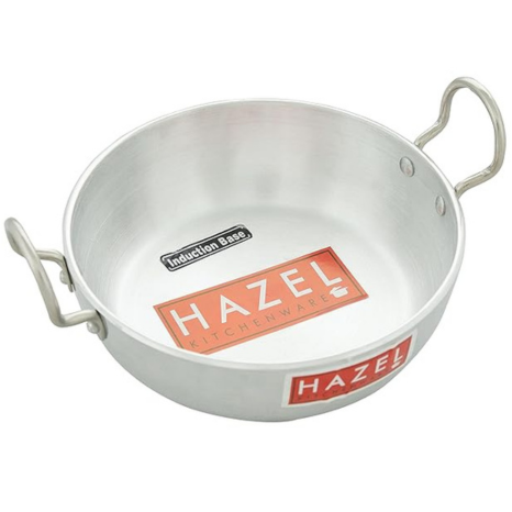 Hazel 4 mm Aluminium Induction Base Kadai with Handle 1750 ml