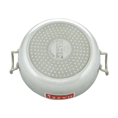 Hazel Induction Kadai for Cooking 4 mm Aluminium Kadai for Deep Frying Utensil 6000 ml Silver