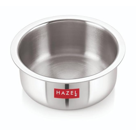 Hazel Triply Stainless Steel Cookware Stainless Steel Patila Utensils Set for Kitchen 1000 ml