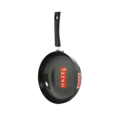 Hazel 3 mm Hard Anodised Frying Pan Aluminium Anodized Fry Pan Induction Base 2200 ml 23.5 cm Black