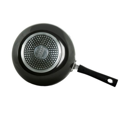 Hazel 3 mm Hard Anodised Frying Pan Aluminium Anodized Fry Pan Induction Base 2200 ml 23.5 cm Black