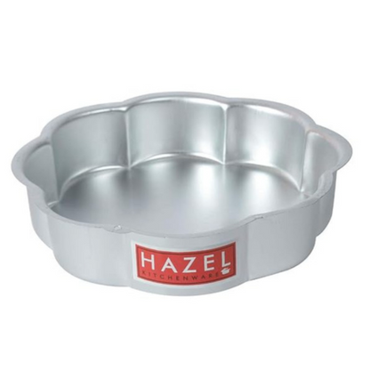 Hazel Aluminium Flower Shape Cake Mould Silver 7.5 Inch