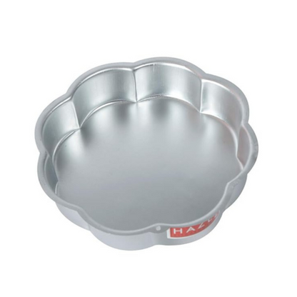 Hazel Aluminium Flower Shape Cake Mould Silver 7.5 Inch