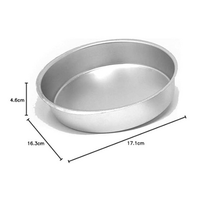 Hazel Aluminium Round Shape Cake Mould Silver Small