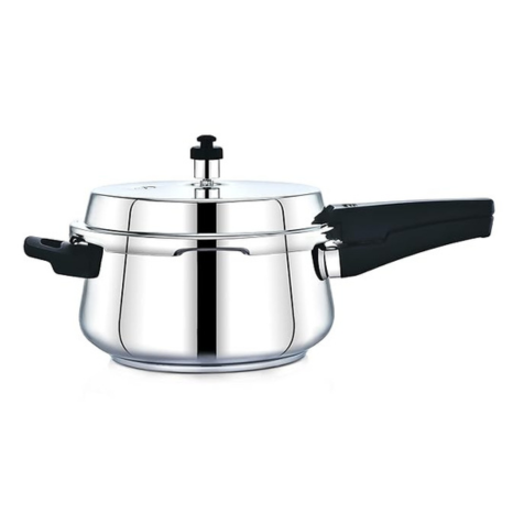 Praylady Stainless Steel Pressure Cooker with Outer Lid Pressure Cooker Capacity 3.5 Litre Silver