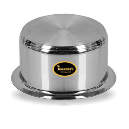 Kanshitas Rasoiware Stainless Steel Induction Bottom Patila Tope Pot Induction & Gas Stove 4 Liter