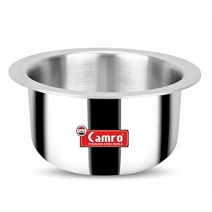 Camro Tripro Triply Artisian Tope 10 No 1 Liters Capacity Cauldron Tope Handi Patila Stainless Steel