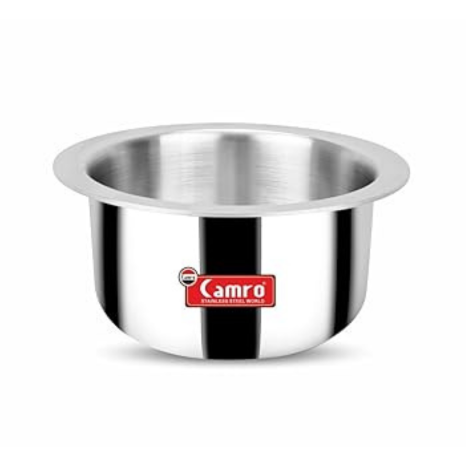 Camro Tripro Triply Artisian Tope 11 No 1.4 Liters Capacity Cauldron Tope Handi Patila Steel Grains