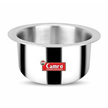 Camro Tripro Triply Artisian Tope 12 No 1.8 Liters Capacity Cauldron Tope Handi Patila Stainless Steel Grains