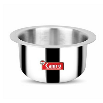 Camro Tripro Triply Artisian Tope 13 No 2.2 Liters Capacity Cauldron Tope Handi Patila Stainless Steel Grains