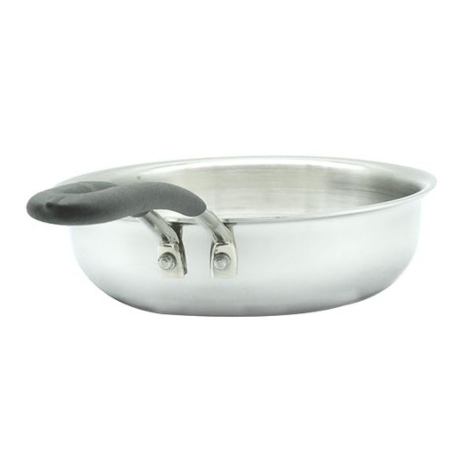 Trilonium Triply Stainless Steel Skillet Fry Pan with lid 1.25 litres 20cms