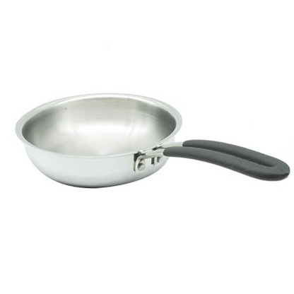 Trilonium Triply Stainless Steel Skillet Fry Pan with lid 1.25 litres 20cms