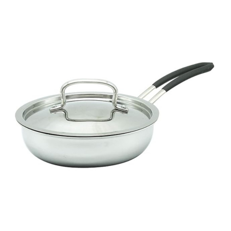 Trilonium Triply Stainless Steel Skillet Fry Pan with lid 1.25 litres 20cms