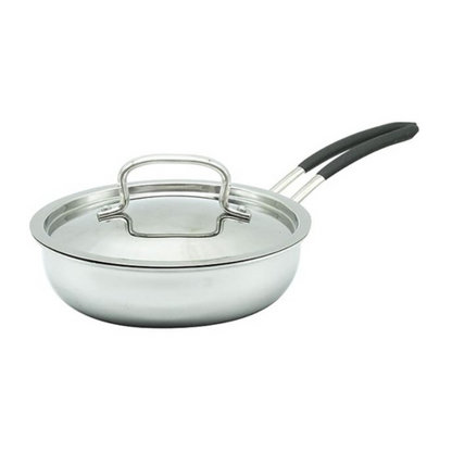 Trilonium Triply Stainless Steel Skillet Fry Pan with lid 1.25 litres 20cms