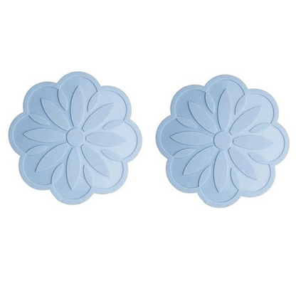 P-Plus International Set Silicone Pot Holders Mat Jar Rest Kitchen Non Slip Flexible Blue (Pack 0f 2)