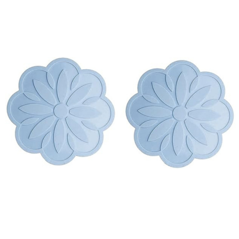 P-Plus International Set Silicone Pot Holders Mat Jar Rest Kitchen Non Slip Flexible Blue (Pack 0f 2)