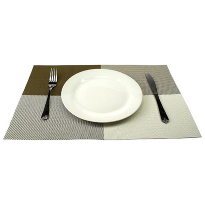 Leeonz Easy to Clean Non-Slip Heat Resistant Dining Table Place Mats Mahendi Green Set of 6pcs