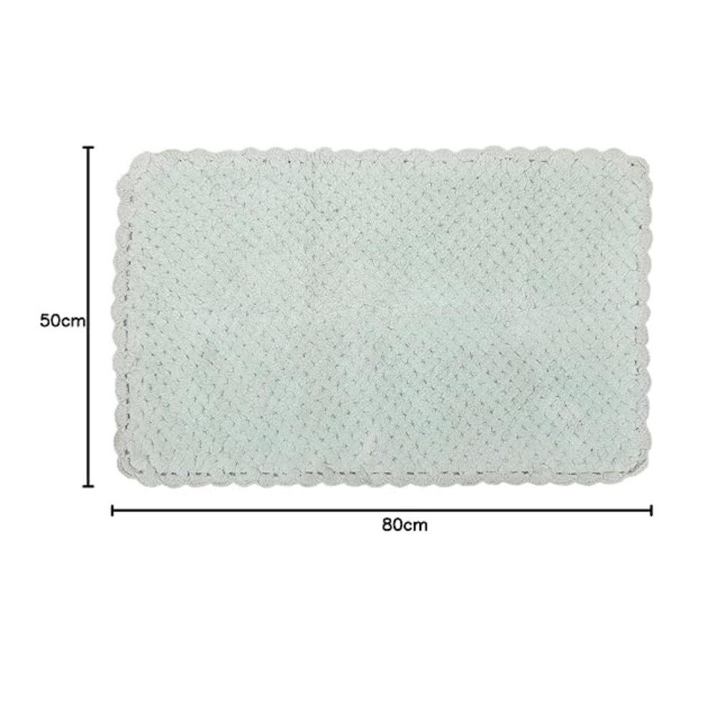 The Home Talk Cotton Bathmats Water Absorbent Runners Regular Striped Rugs Floor Mats