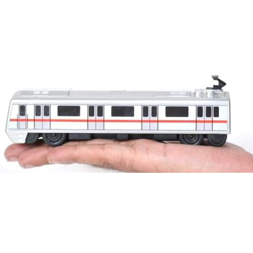 Centy Toys Metro is A Model of Indian Metro Train From Silver Colour