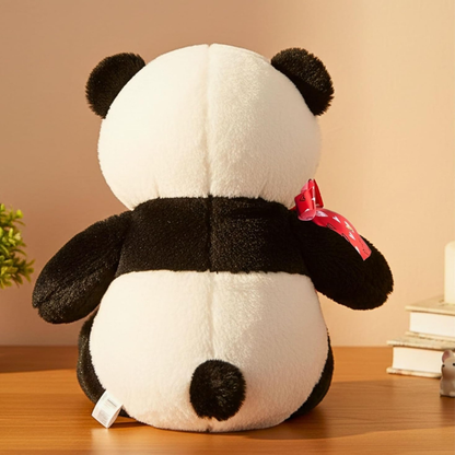 Tickles Panda with Bow Stuffed Soft Plush Animal Toy 26 cm Black & Whte Color