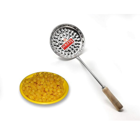 Hazel Boondi Maker Stainless Steel Centimeters Multipurpose Jhara for Boondi Small And Medium