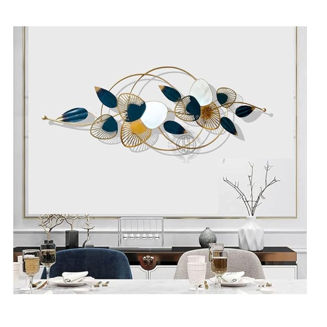 DSH Crafting Your Curiosity Metal Leaves Wall Hanging Wall Decor Metal Wall Art Egg Leaf